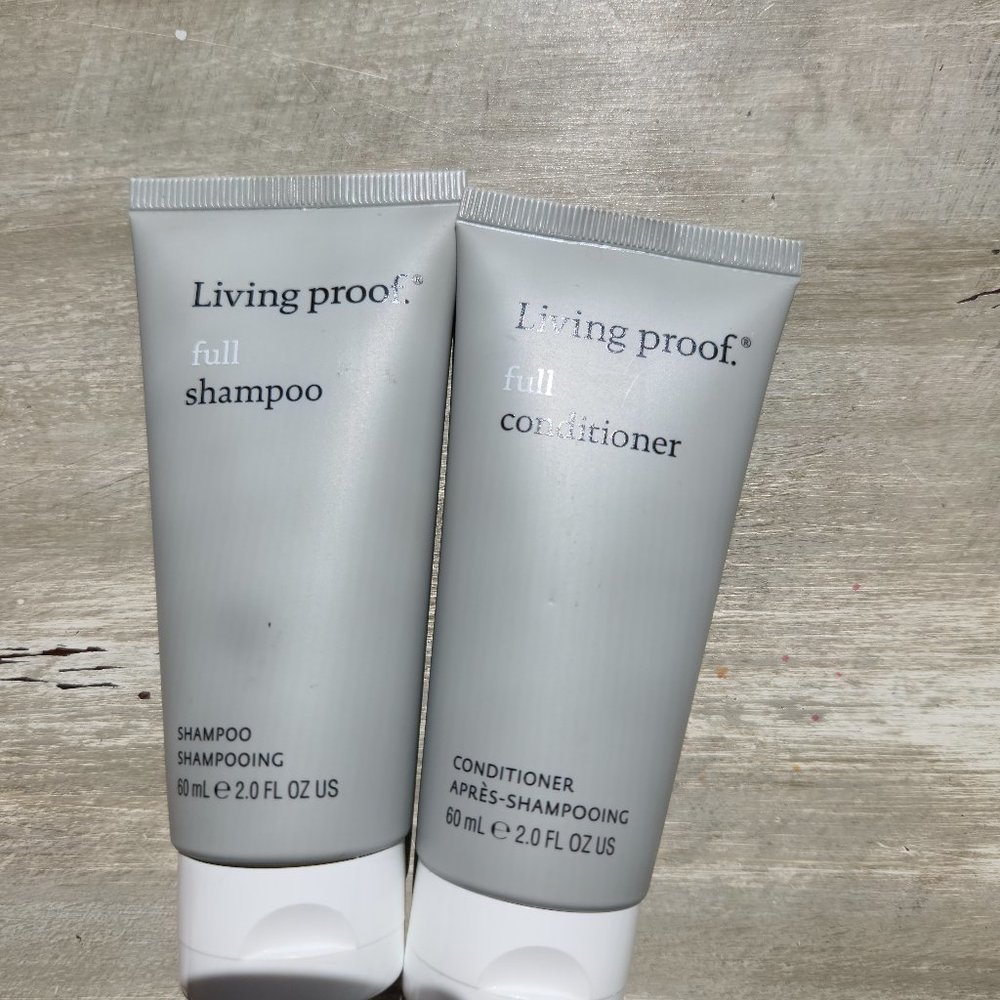 Travel size Living Proof Full shampoo and conditioner